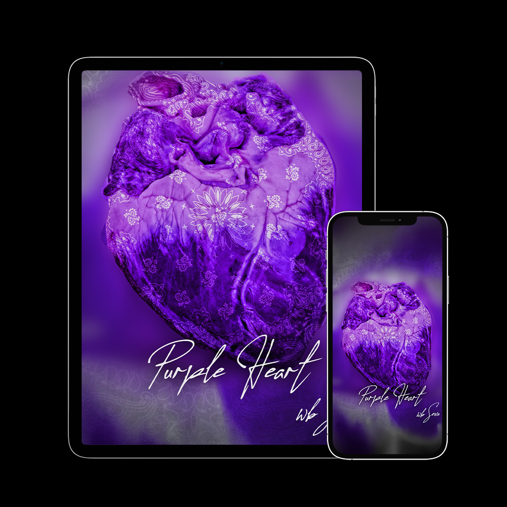 mockup purple heart ebook